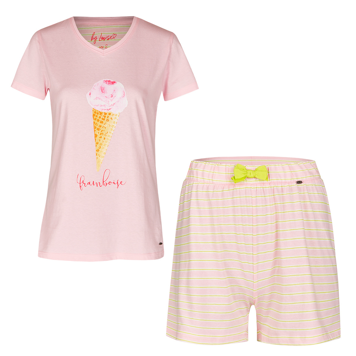 By Louise By Louise Dames Pyjamasets Rosa Top Merken Winkel